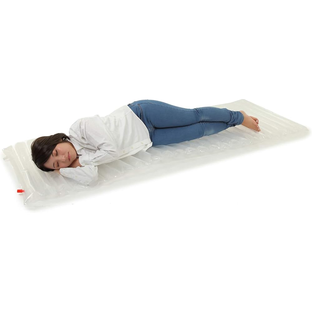 Disaster prevention and crime prevention direct air mat with air pump, compact storage, disaster mat, 195cm long type, safe for tall people