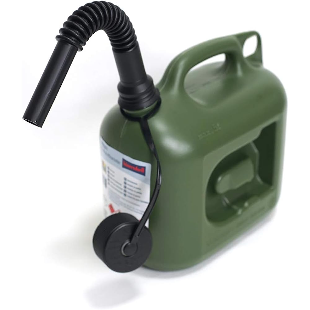 Hunersdorff Fuel Tank [Reliable Genuine Product with Warranty] Poly Tank Fuel Campro 5L Water Tank Fuel White Gasoline Kerosene Tank Canister Camp (olive)