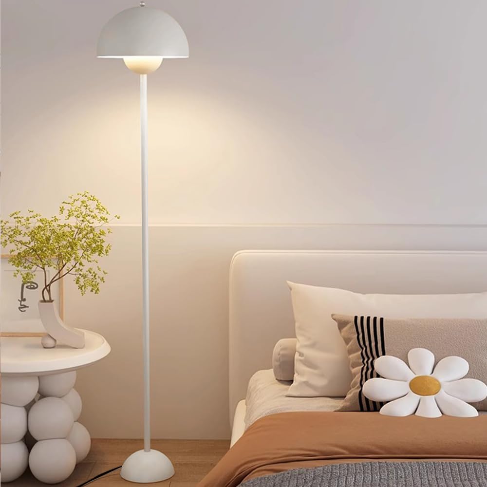 Arayuru Floor Stand, Portable Lamp, Scandinavian Floor Light, Stylish, Flower Pot, Stepless Dimming, Scandinavian Design, Cute, Modern, Chic, Interior Lighting, Indirect Lighting, Bedroom, Remote Control Included, LED Bulb Included (White)