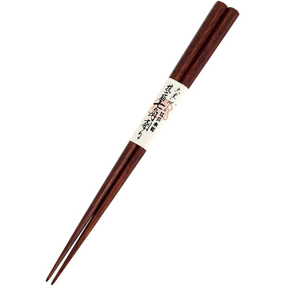 Daikokuya Edo wooden chopsticks, made in Japan, finest, hexagonal shaver, satine, lacquer finish (24cm)