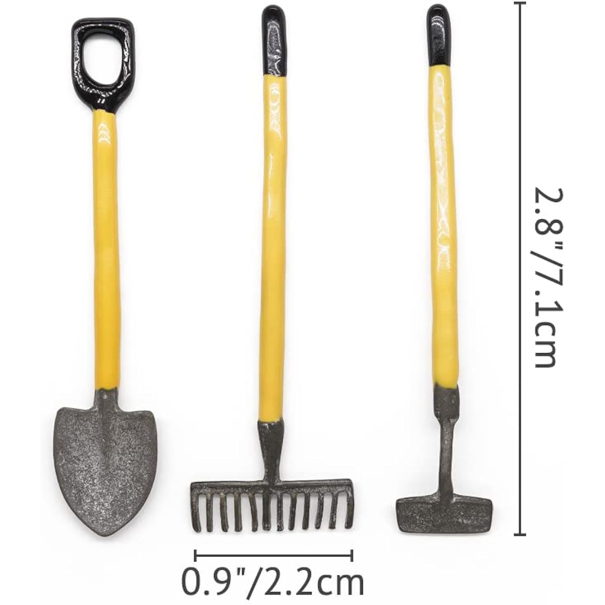 Odoria 1:12 Miniature Shovels and Pitchfork Dollhouse Fairy Garden Accessories