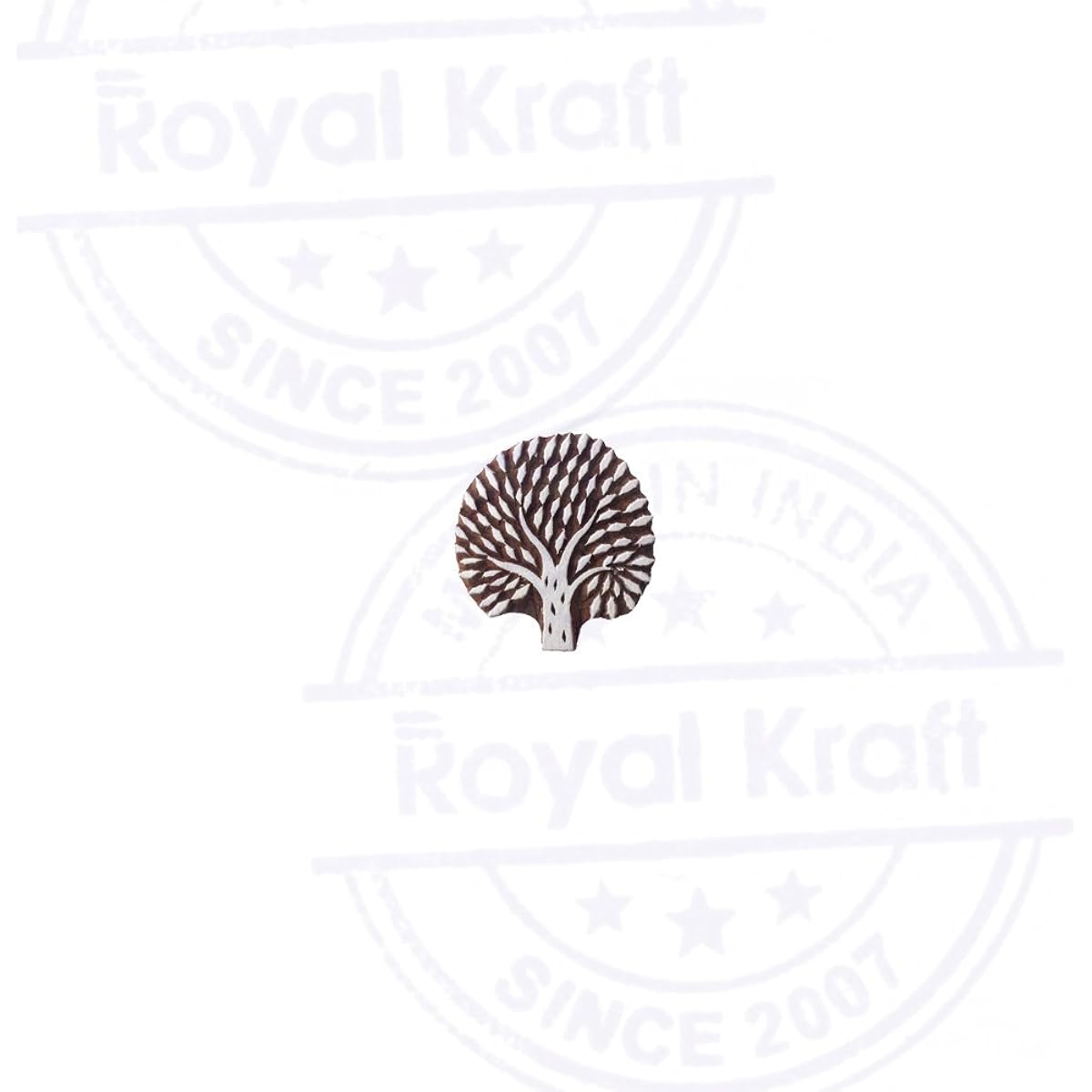 Leaf Wooden Stamp for Block Printing THGtag040 Brown THGtag040