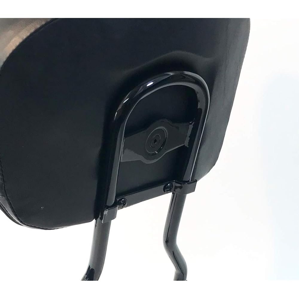 Heritage Classic Style Stud Studded Low Bucket Rear Passenger Backrest Pad for Harley Davidson Softail Fat Boy Dyna Street Bob Sportster Iron 883 Sissy Bar Pads Back Rest Sissybar Upright REF 52348-97