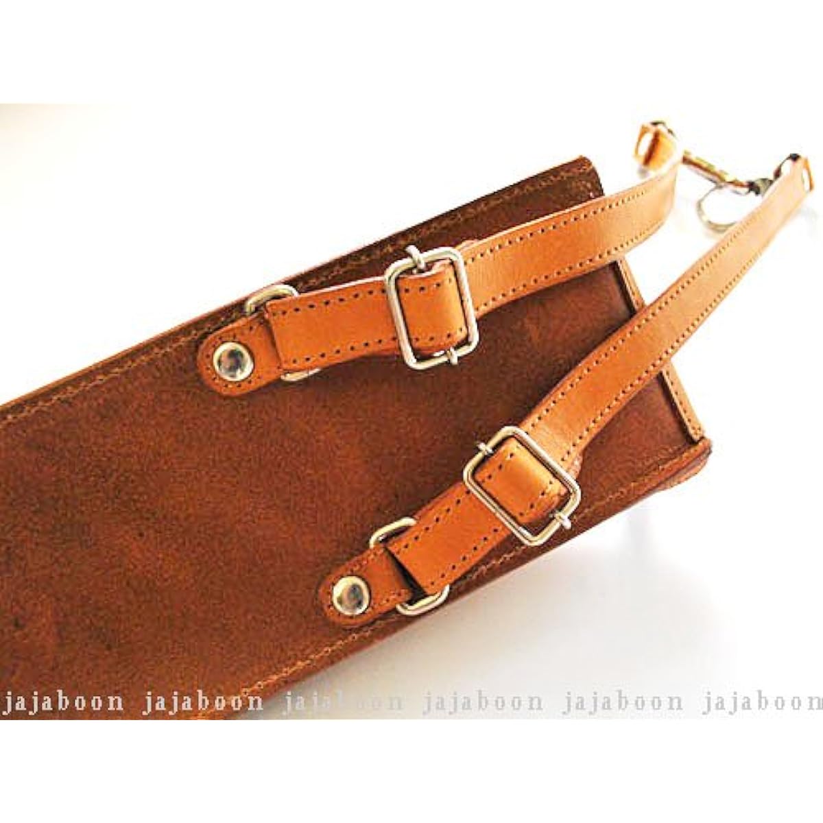 JAJABOON Leather Drumstick Case Slim Stick Bag Camel (with Tuning Key Pocket) Musical Instrument Accessories