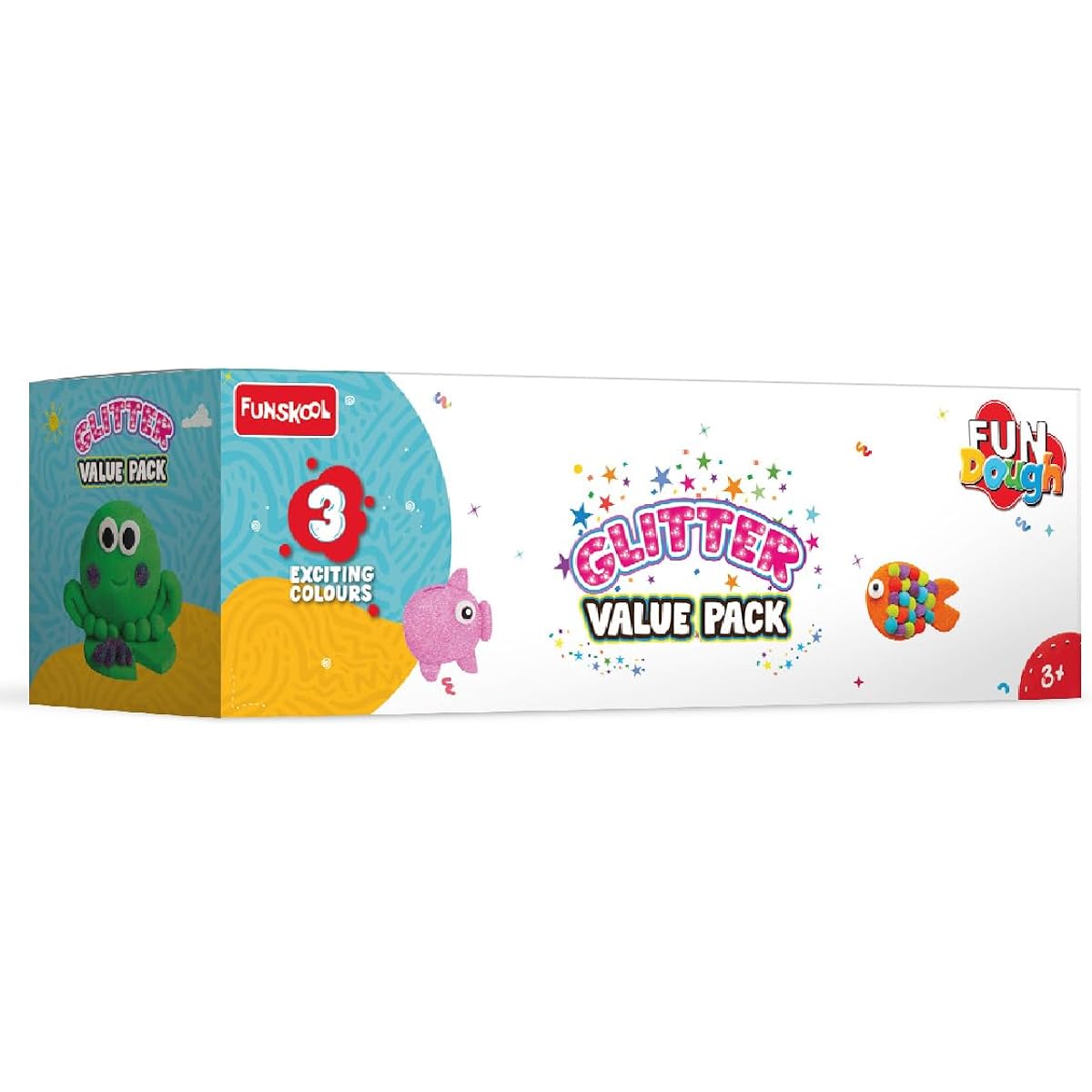 FUNSKOOL-Fundough Glitter Value Pack Multicolor