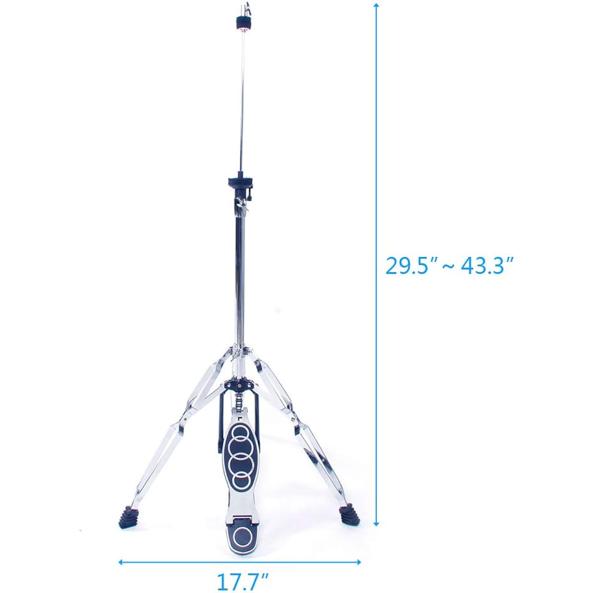 Professional Foldable Hi-Hat Stand Control Style Drum Hi-Hat Cymbal Stand with Pedal (Cymbal not included)