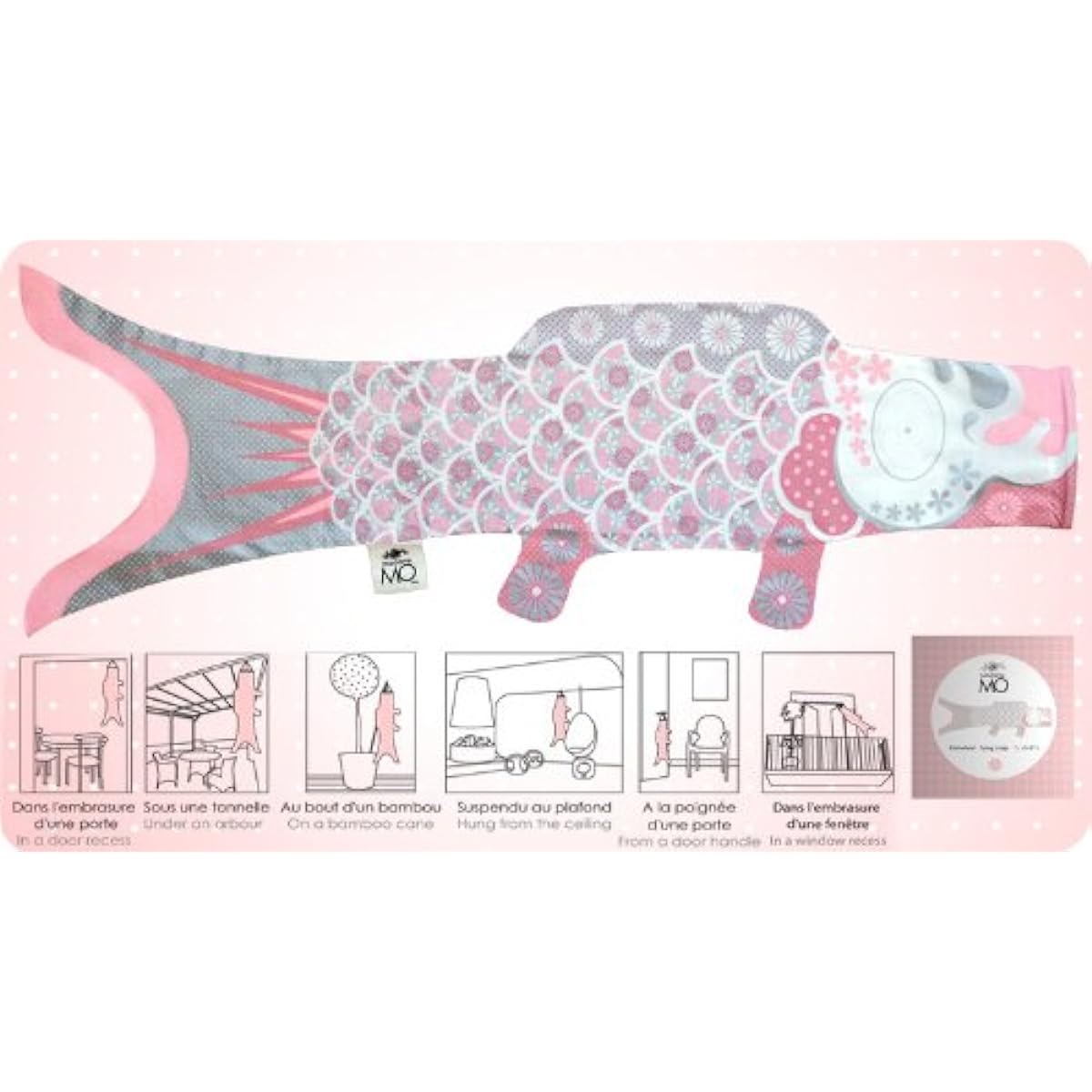 Madame MO Koinobori (Carp Streamer) Medium Size (100cm) [Silver]