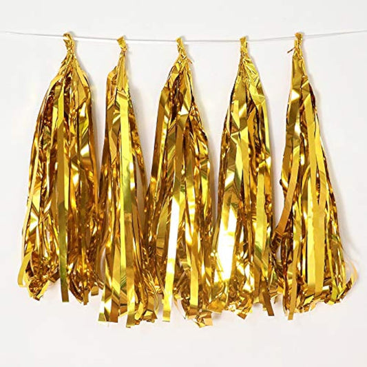 35cm Gold Tissue Paper Tassel DIY Hanging Paper Decoration Party Garland Decoration for Wedding Festival Baby Shower Decoration Gold 35cm
