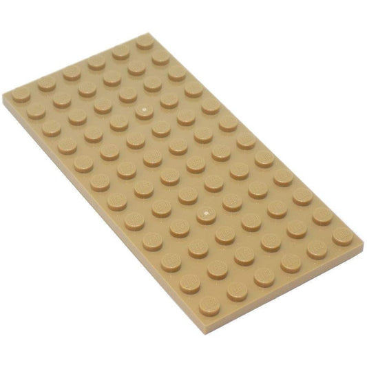 (a. 1 Piece, Dark Tan) - LEGO Parts and Pieces: Dark Tan (Sand Yellow) 6x 12 (6.1cm x 12cm ) Plate x 1