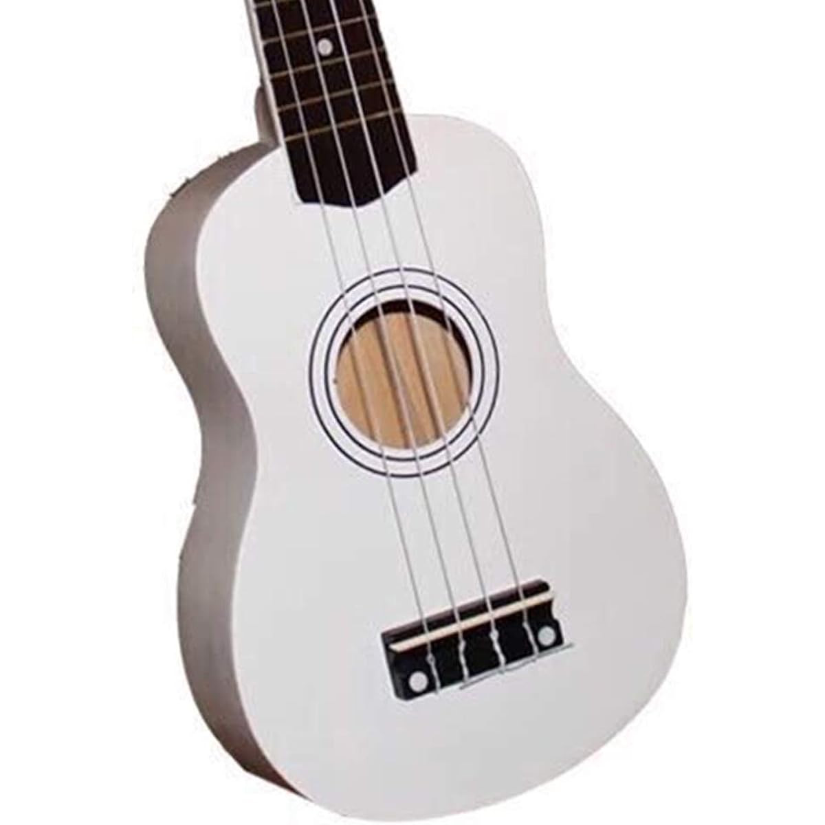 Concert Ukulele 21 Inch Acoustic Ukulele 4 String Hawaii Guitar Musical Instrument White Ukulele for Beginners Ukulele (Color: White, Size: 21 inches)