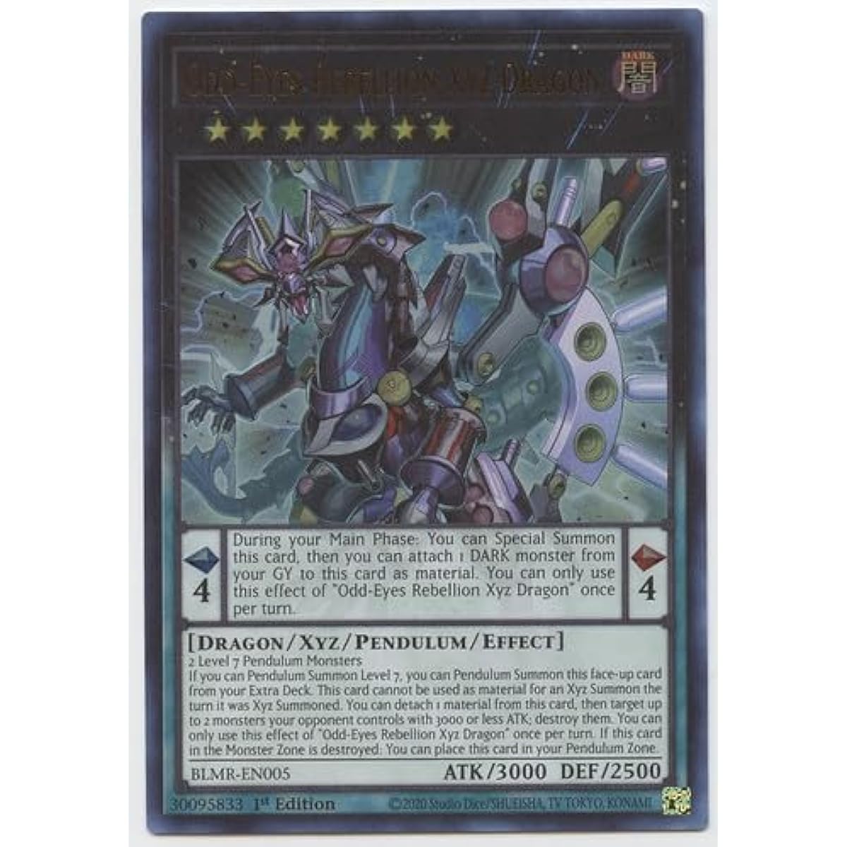 Odd-Eyes Rebellion Xyz Dragon BLMR-EN005 Ultra Rare First Edition