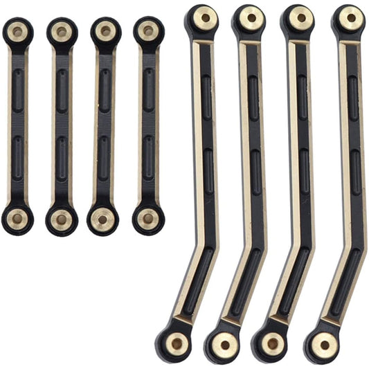 8pcs Black Coated Brass Link Rod Linkage Set for Axial AX24 XC-1 1/24 RC Crawler Car Upgrade Parts