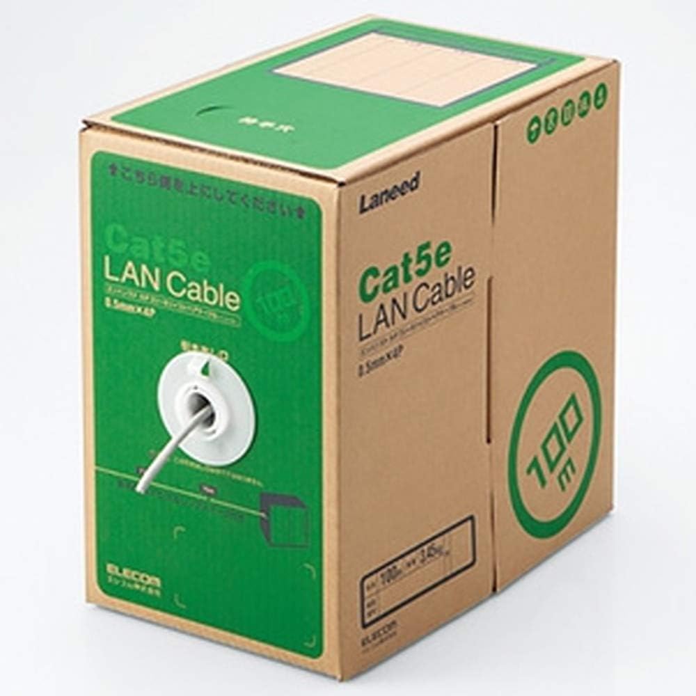 ELECOM LAN Cable 100m Homemade CAT5e RoHS Directive Compliant Blue LD-CT2/BU100/RS