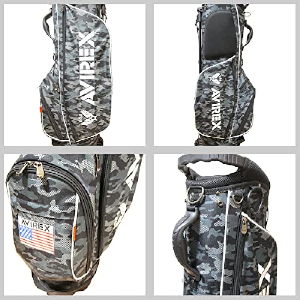 AVXBB1-01C Avirex Stand Type Caddy Bag Golf Bag AVIREX Club Case Limited Model Self Rare Item