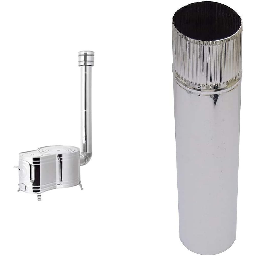 Honma Seisakusho Stainless Steel Clock Type 1 Wood Stove Set