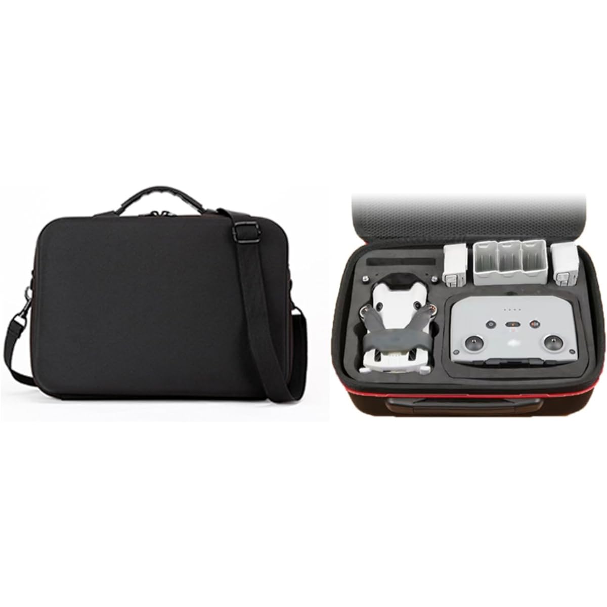 Levigo Nylon Hardshell Drone Multifunctional Storage Handbag Shoulder Bag Compatible with DJI Mini 4 Pro Drone Accessories Travel Portable Carry Case