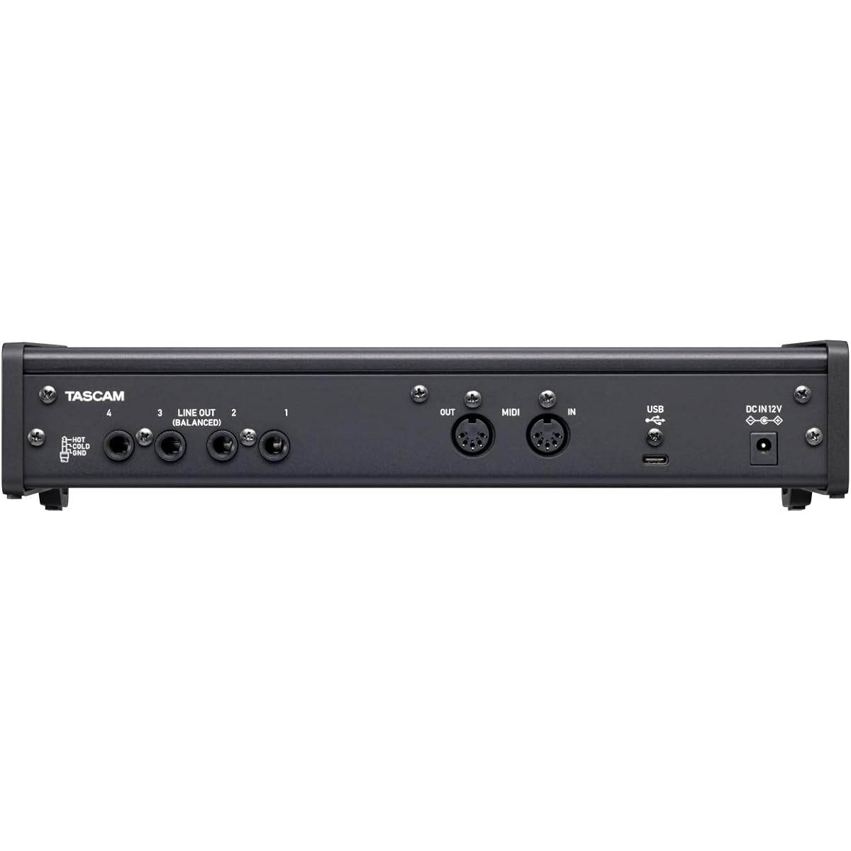 TASCAM US-4X4HR 4Mic, 4IN/4OUT 24bit/192kHz High Resolution USB Audio/MIDI Interface Youtube Music Production Live Streaming DTM