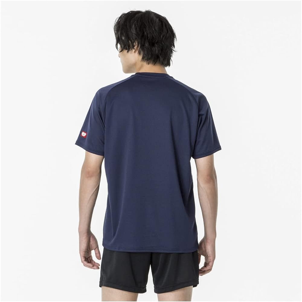 Mizuno 82JAA104 Table Tennis Wear, Game Shirt, Short Sleeve, U-Neck, Unisex, Sweat Absorbent, Quick Drying, JTTA Officially Approved