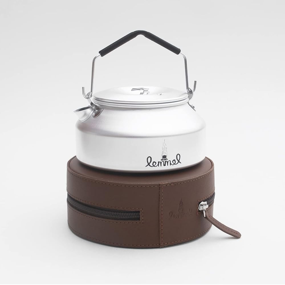 Lemmel Kaffe Leather Case Coffee Kettle 0.9L Brown [Genuine Japanese Product]