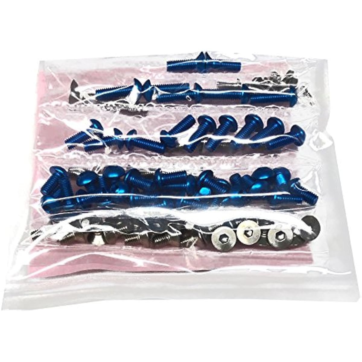 Titanium & Blue Aluminum Hex Screw Set SFC-182 for Tamiya TRF103