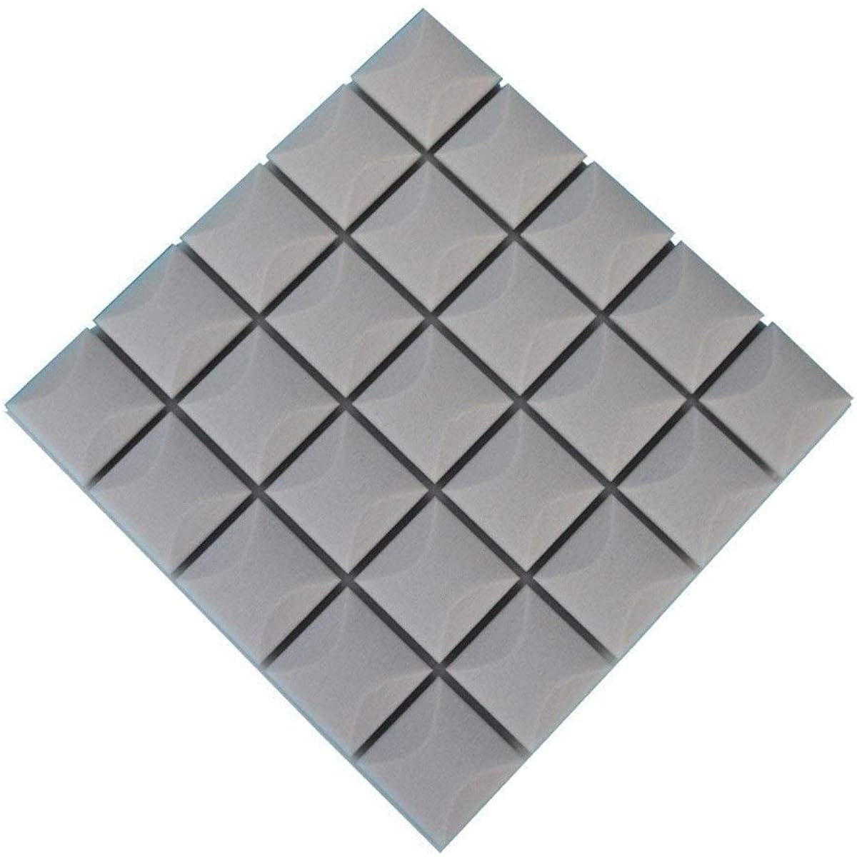 Hotel Decorative Sound Absorbing Cotton, Enterprise Office Acoustic Panel TV Station Conference Room Soundproof Foam 10PCS (Red) (Gray)