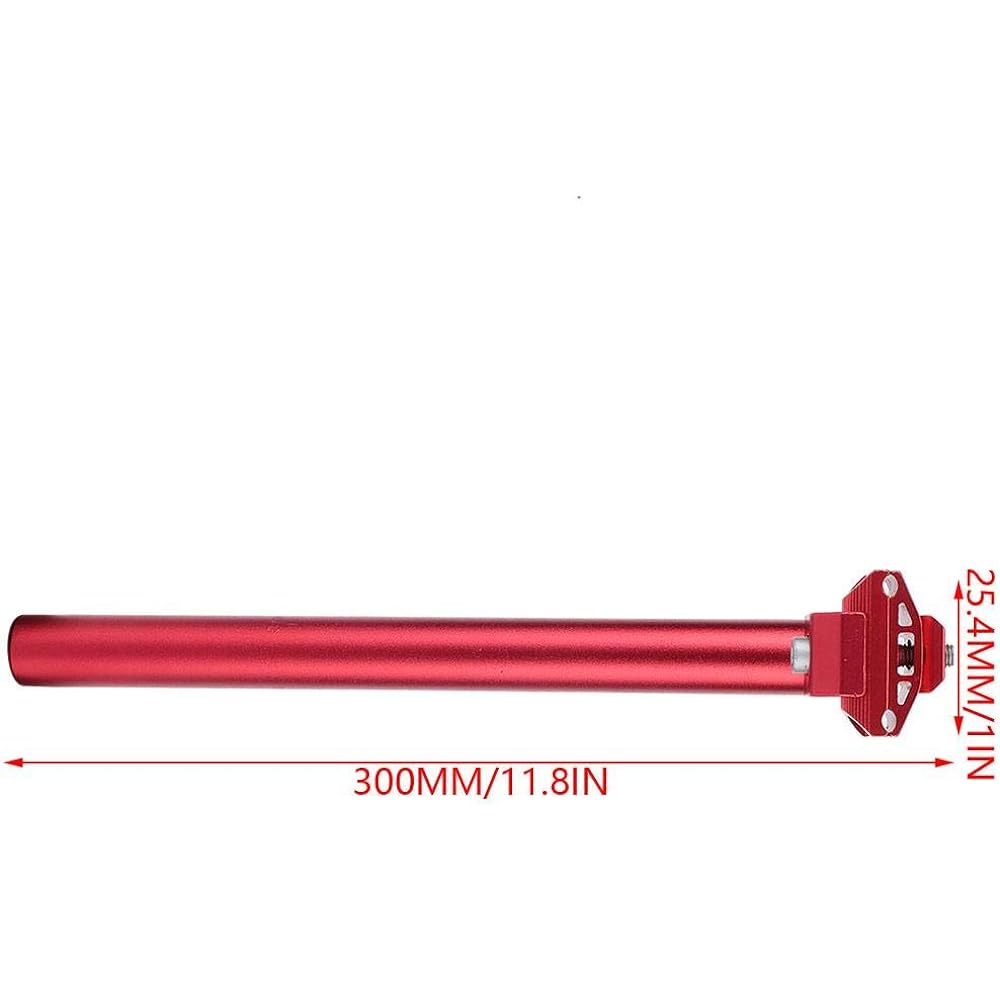 Bicycle Seatpost 25 4 * 300mm Easy to Install Easy to Install Comfortable Cycling Experience Road Bike Mountain Bike Seatpost Shockproof Red