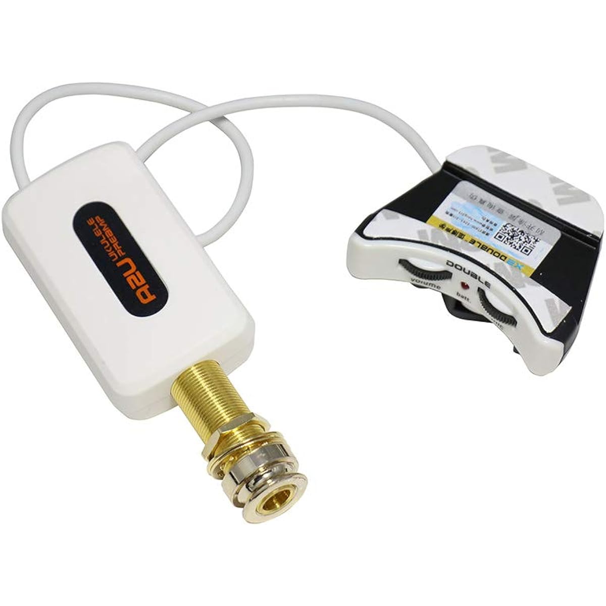 Double Active Pickup for Ukulele Piezo + Microphone Active Power Jack Module A2U