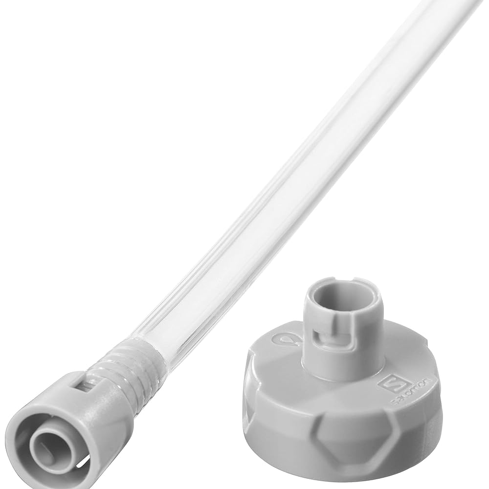 [Salomon] Hydration Bottle Folding Portable Water Bottle Soft Flask Straw 28 (Soft Flask 500ML/17OZ Straw 28) Women's Clear Blue (2022 Model)