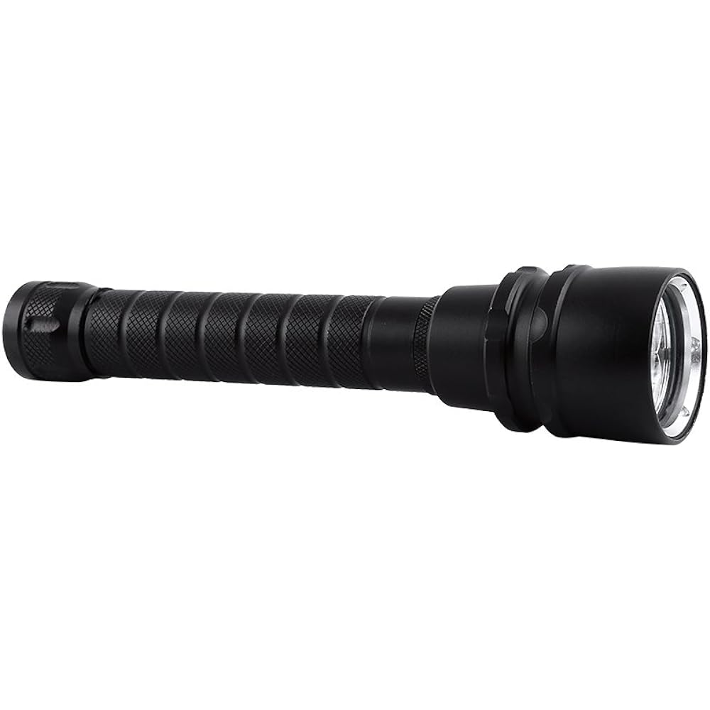 Underwater Torch Diving Scuba Light Flashlight LED 8000Lm 100m Underwater Waterproof 3*T6 Lightweight High Brightness with Rope Aluminum Alloy Black