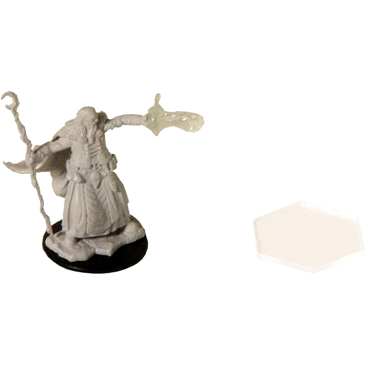 The Broken Token Clear Hexagonal Miniature Bases - Visible & New Miniature Bases with Clear Acrylic and MDF Bases - Pack of 10 (1")