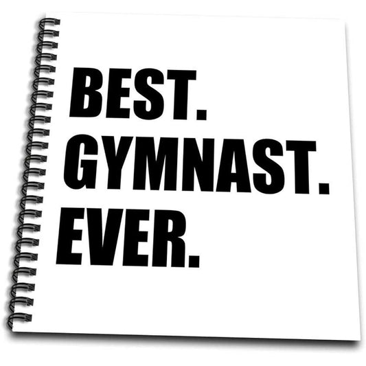 3dRose db_185006_1 Best Gymnast Ever Fun Gift for Talented Gymnastics Athletes Writing and Drawing Book 8x8 Inch