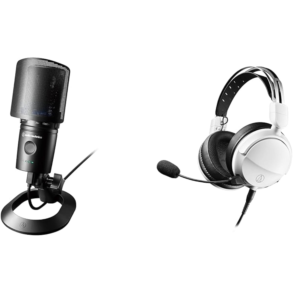 Audio-Technica USB Condenser Microphone AT2020USB-X & [ Exclusive] Audio-Technica Monitor Headphones ATH-M20x/1.6