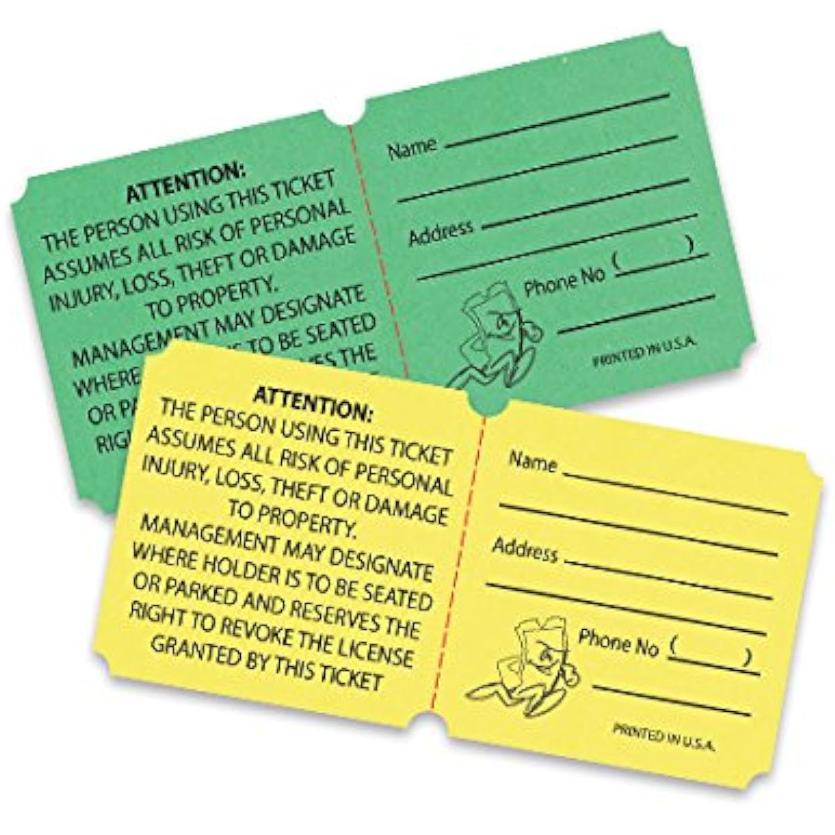 MUNCIE NOVELTY COMPANY Raffle Tickets White 1 Roll of 1,000 Tickets