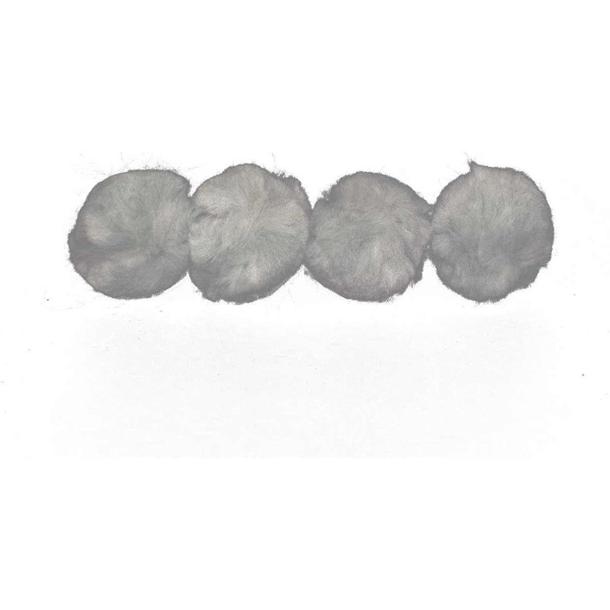 15 Pieces 2.5" Grey Large Craft Pom Poms