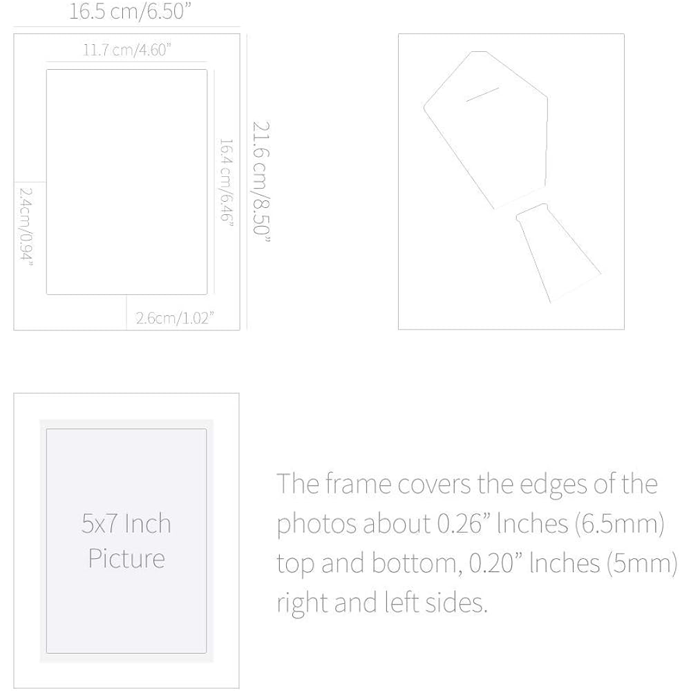 Monolike Slim&Light Standing Paper Photo Frame Box Set 5x7