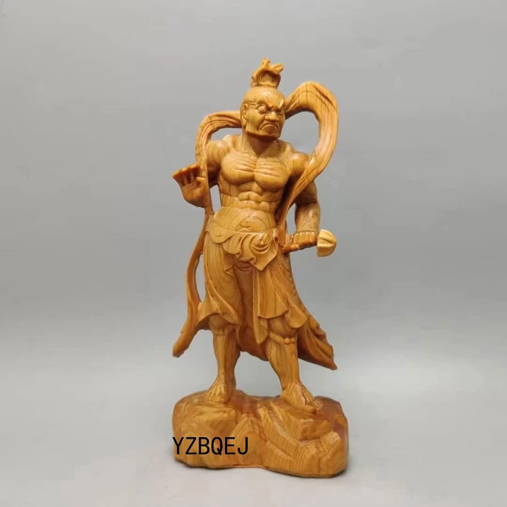Buddha statue, wood carving, Kongo Rikishi statue, pair, natural, Kashiwagi Nio statue, Goho Zenjin, height 12cm