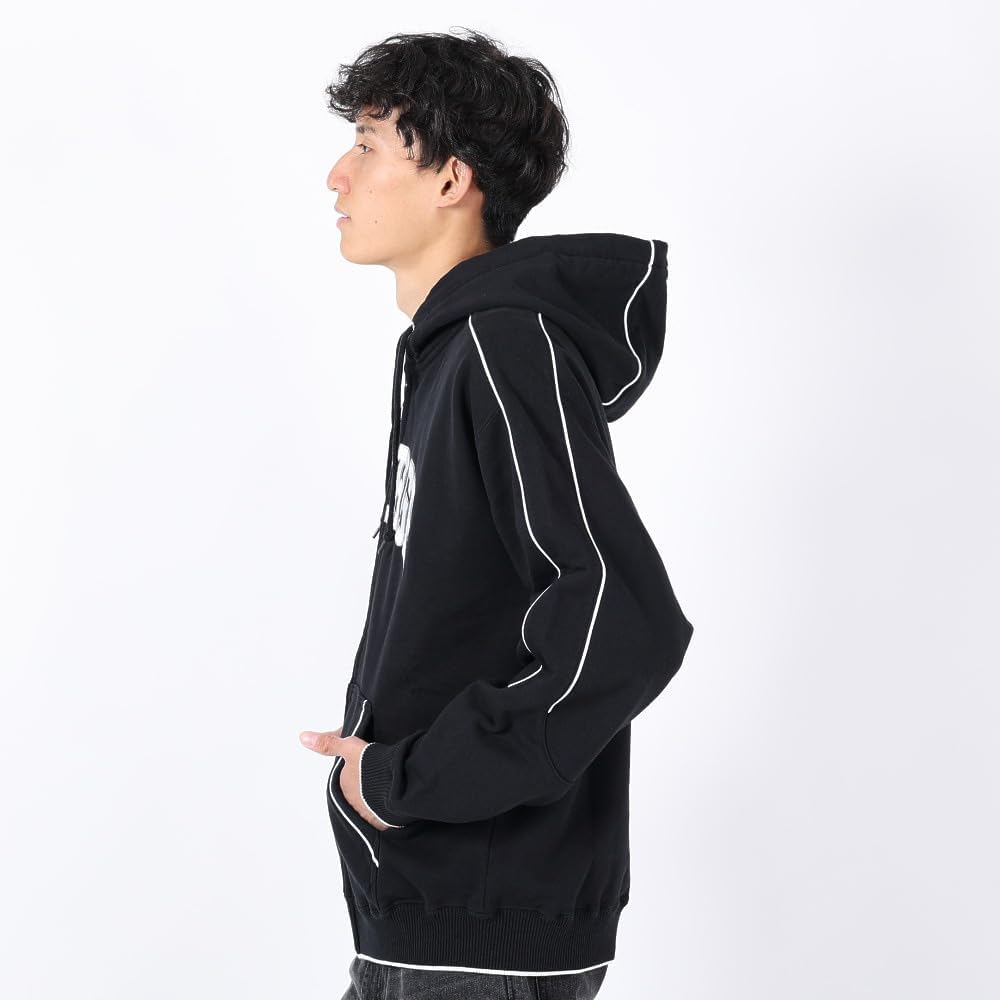 [Extra Large] Hoodie PIPING ZIP UP HOODED SWEATSHIRT Men's
