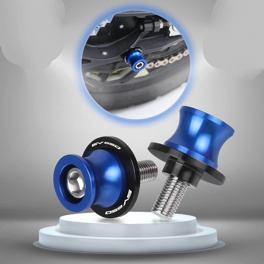 Motorcycle Swingarm Bobbin Spool Moto Swingarm Spool Slider 8MM Swingarm Stand Screw Slider Protector For Suzuki SV650 2013 2014 2015 2016 2017 2018 2019 (Color : Black)