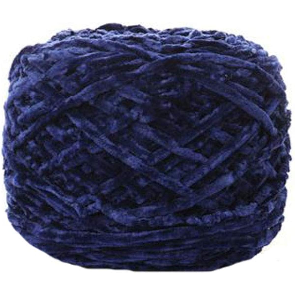 Clisil Navy Blue 8oz/250g Chenille Yarn DIY Velvet Chenille Yarn Bulky Luxury Chenille Yarn for Crocheting Hats Scarves