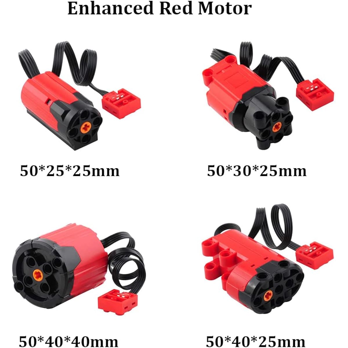 Reinforced Red Burst MOC Power Functions XL Motor Compatible with Legoeds 8882 Building Blocks Electromechanical Power Group High Speed