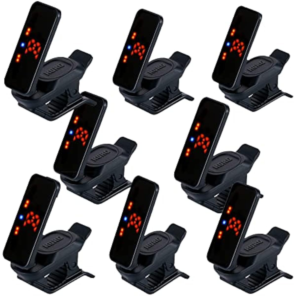 KORG Pitchclip 2+ PC-2+ Clip Tuner - Accurate and easy to use (Set of 8)