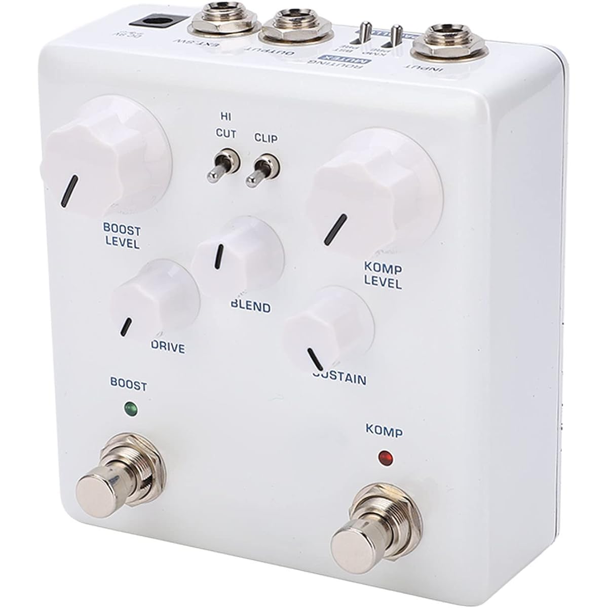 Compressor pedal, booster effect combination circuit easy adjustment for electric guitar