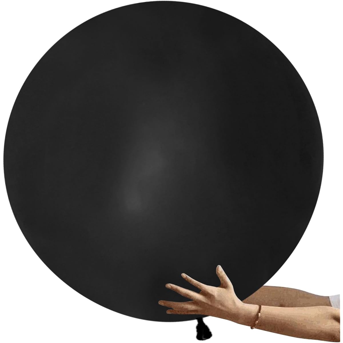 Extra Large Balloon for Garland 36 Inch Big Balloon White Black Giant Balloon 36 Inch Round Balloon Black White Big Balloon for Birthday Festival Wedding Event Decoration (Black)