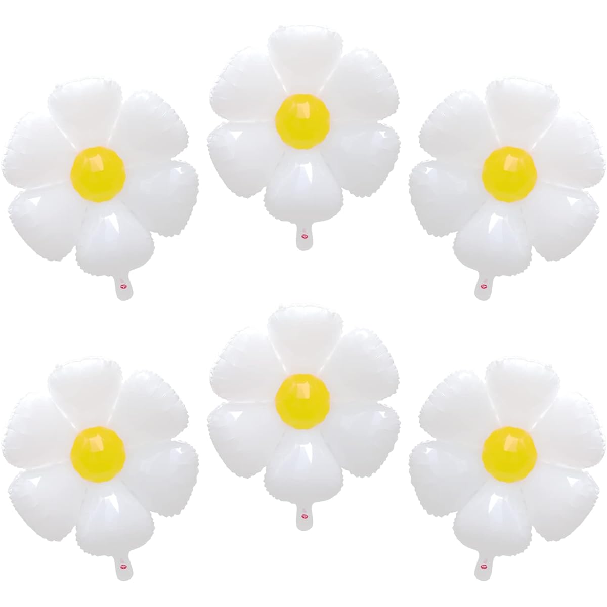 6pcs Daisy Balloons 30inch Giant White Flower Aluminum Foil Balloons for Birthday Baby Shower Wedding Daisy Party Decorations Supplies
