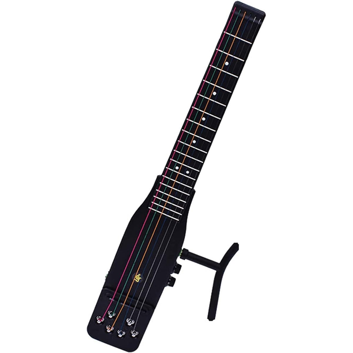 Travel Guitar, Electric Silent Guitar 18 Frets Cool Plastic Practice 6 String Acoustic Guitar Trainer Ultra Lightweight Accessory Tools for Beginners (FVD)