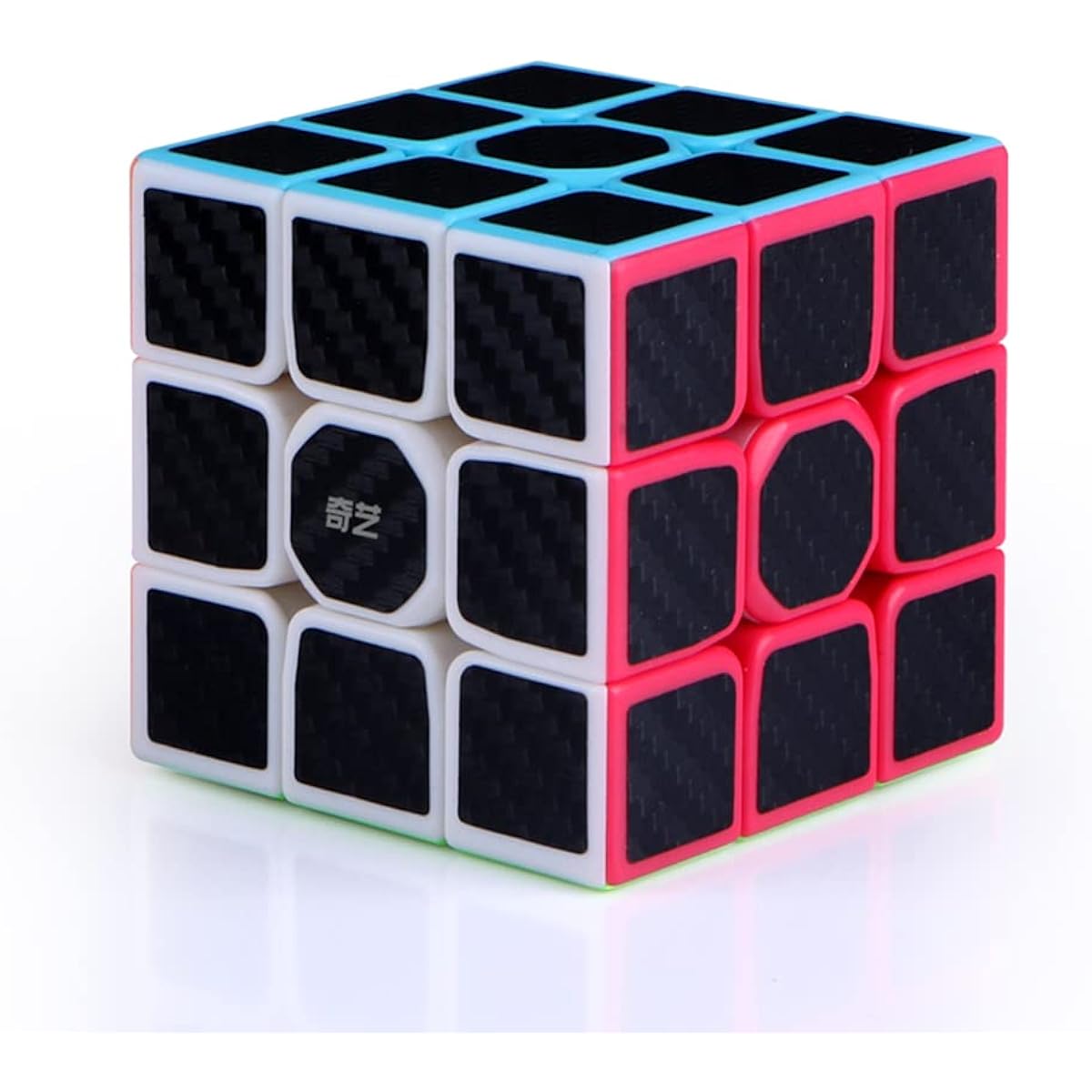 Bukefuno QY Warrior W 3x3 Puzzle Cube Carbon Fiber QY Warrior W 3x3 Upgraded Fiber Version Magic Speed Cube