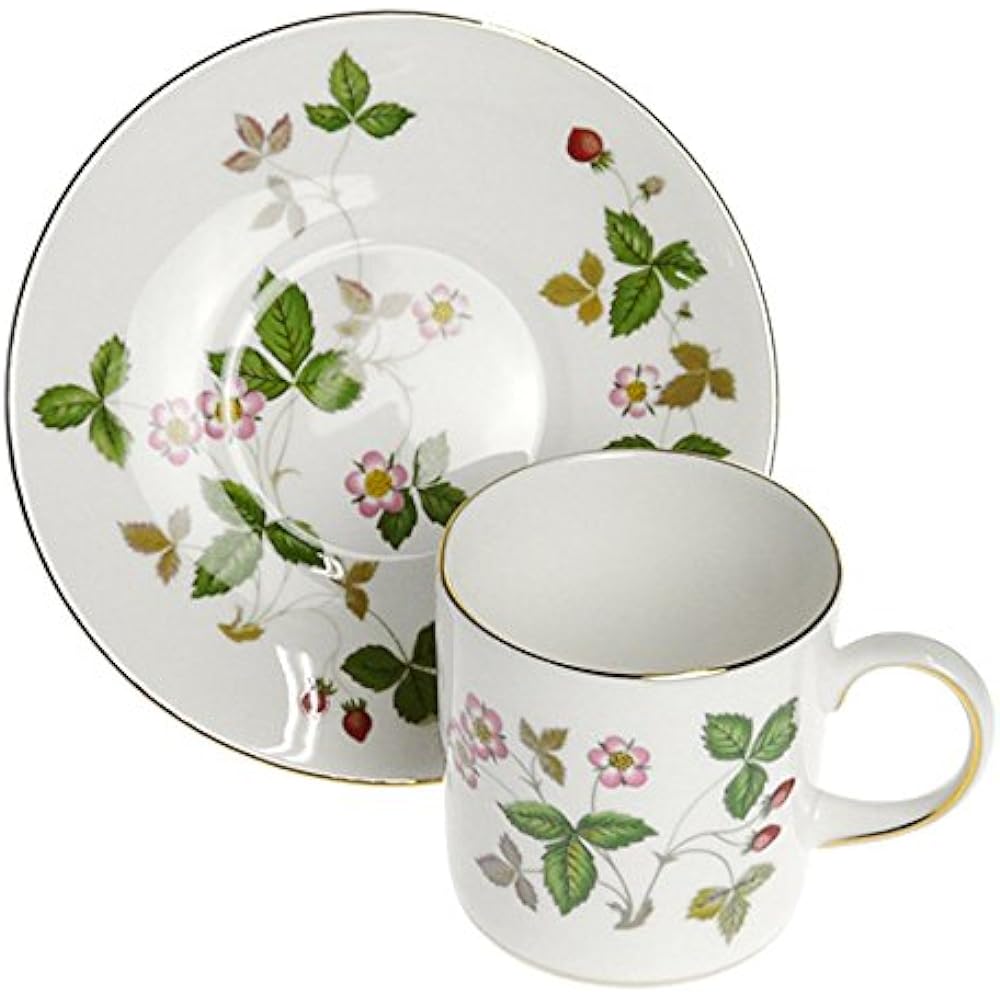 Wedgwood Wild Strawberry Coffee Cup & Saucer Can [Parallel Import] 50105504019/02019