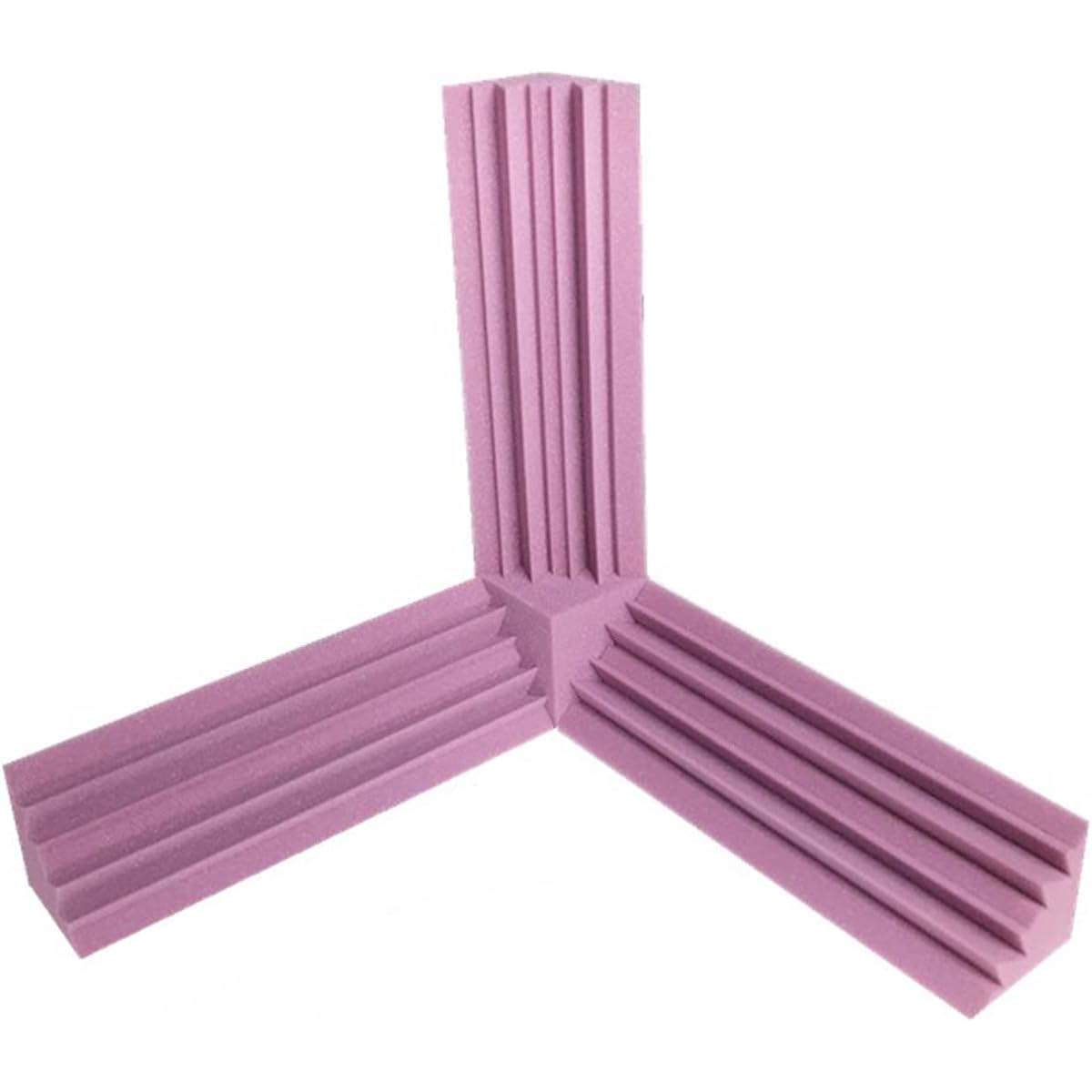 Acoustic Foam Tiles, Black/Purple Bass Trap Soundproofing Foam Studio Foam Soundproofing Foam Panels for Home Theater or Office, Easy to Install (Purple 48*48*48CM) (Purple 48*48*48)