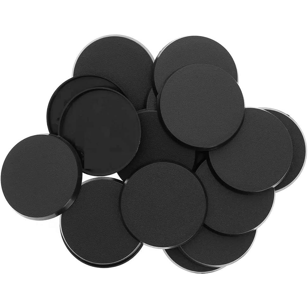 EEcliP 100 Pieces Round Plastic Model Base 50mm or 1.97inch for Gaming Miniatures or Wargaming Table Games MB750