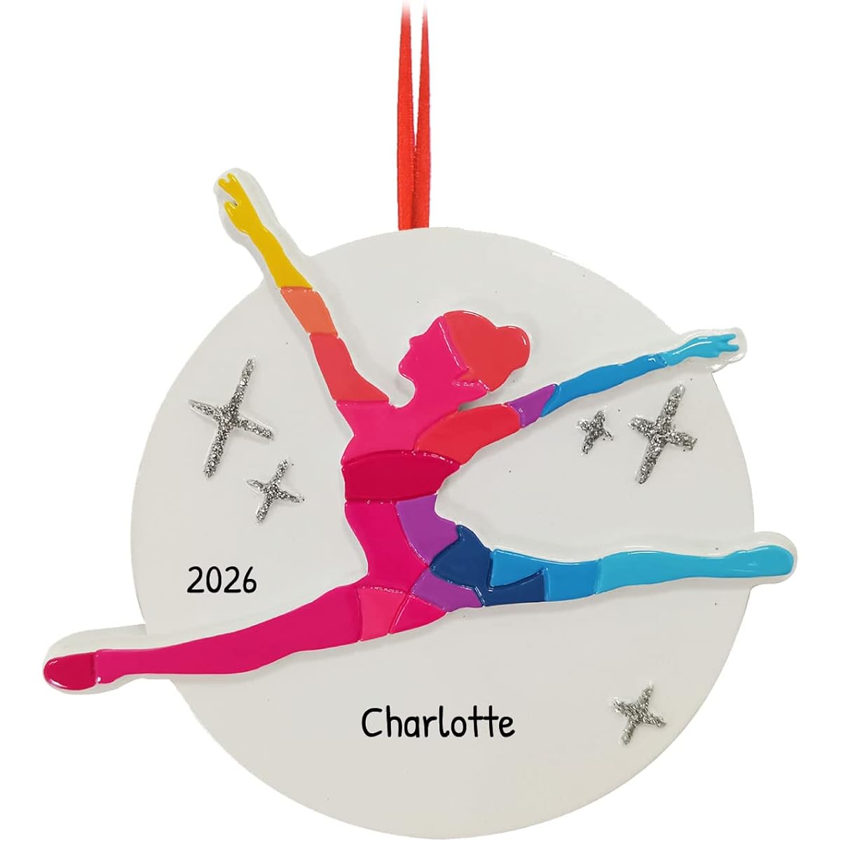 Personalized Gymnastics Ornaments for Girls 2023 - Gymnastics Christmas Ornaments Gymnastics Gifts - Colorful - Free Customization